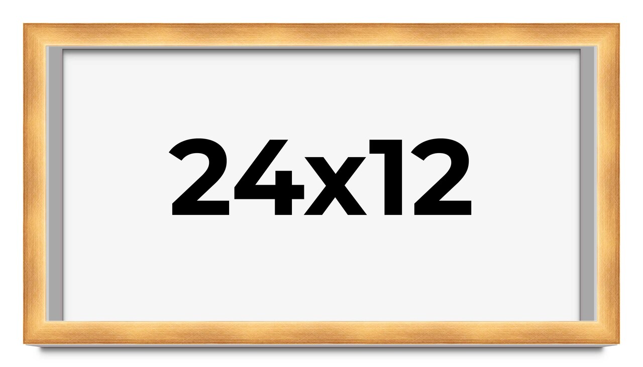 Panoramic Minimalist Shadow Box Brown Picture Frame - UV Acrylic, Backing, Hanging Hardware